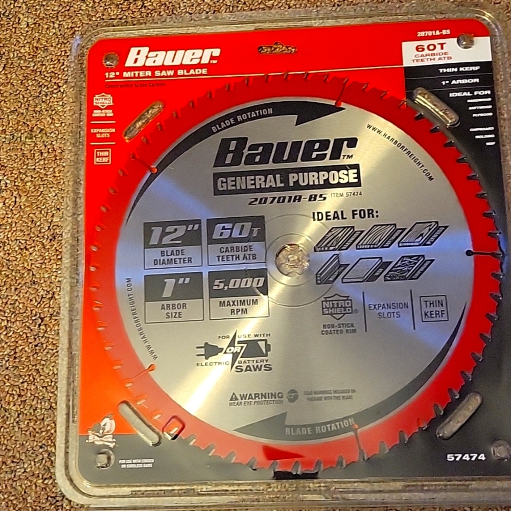 Bauer 12" Miter Saw Blade
